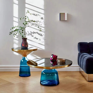 Luxury Clear Tempered Circular Glass Coffee Table