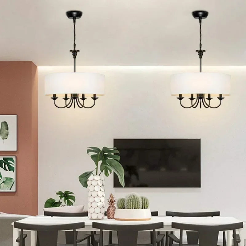 Luxury French Vintage Wrought-Iron Chandelier Pendant – Retro Elegance with LED Bulbs & Timeless Design