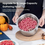 6-Blade Electric Food Processor & Meat Grinder – 5-in-1 High-Power Stainless Steel