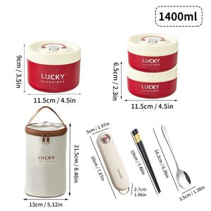 Portable Thermal 304 Stainless Steel Food Containers – Stackable & long term Insulated Microwave Safe