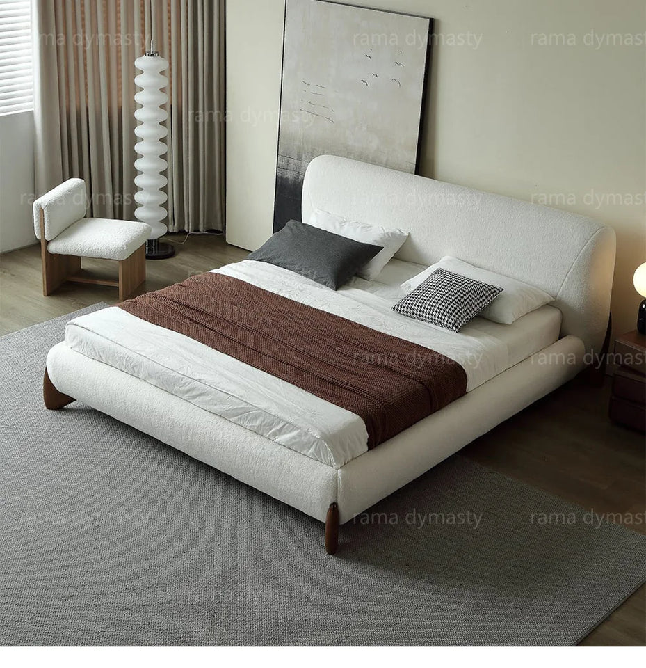 Luxurious Upholstered Bed with Retro Moroccan Charm king and Queen size