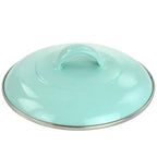 Turquoise 1-Quart Enameled Steel Dutch Oven with Lid – Mini Cookware Pot