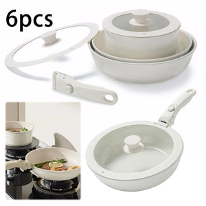 Premium Non-Toxic Porcelain coated Cookware Set — 6 Pieces