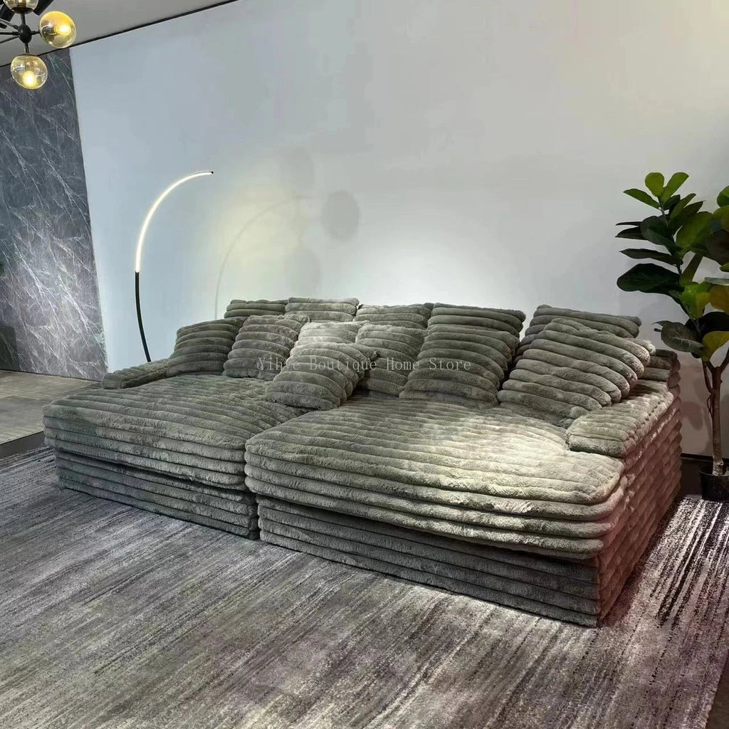 Nordic Cloud Sofa - Plush Velvet Sectional 300cm WHIMSICAL HOME OF CREATIONS