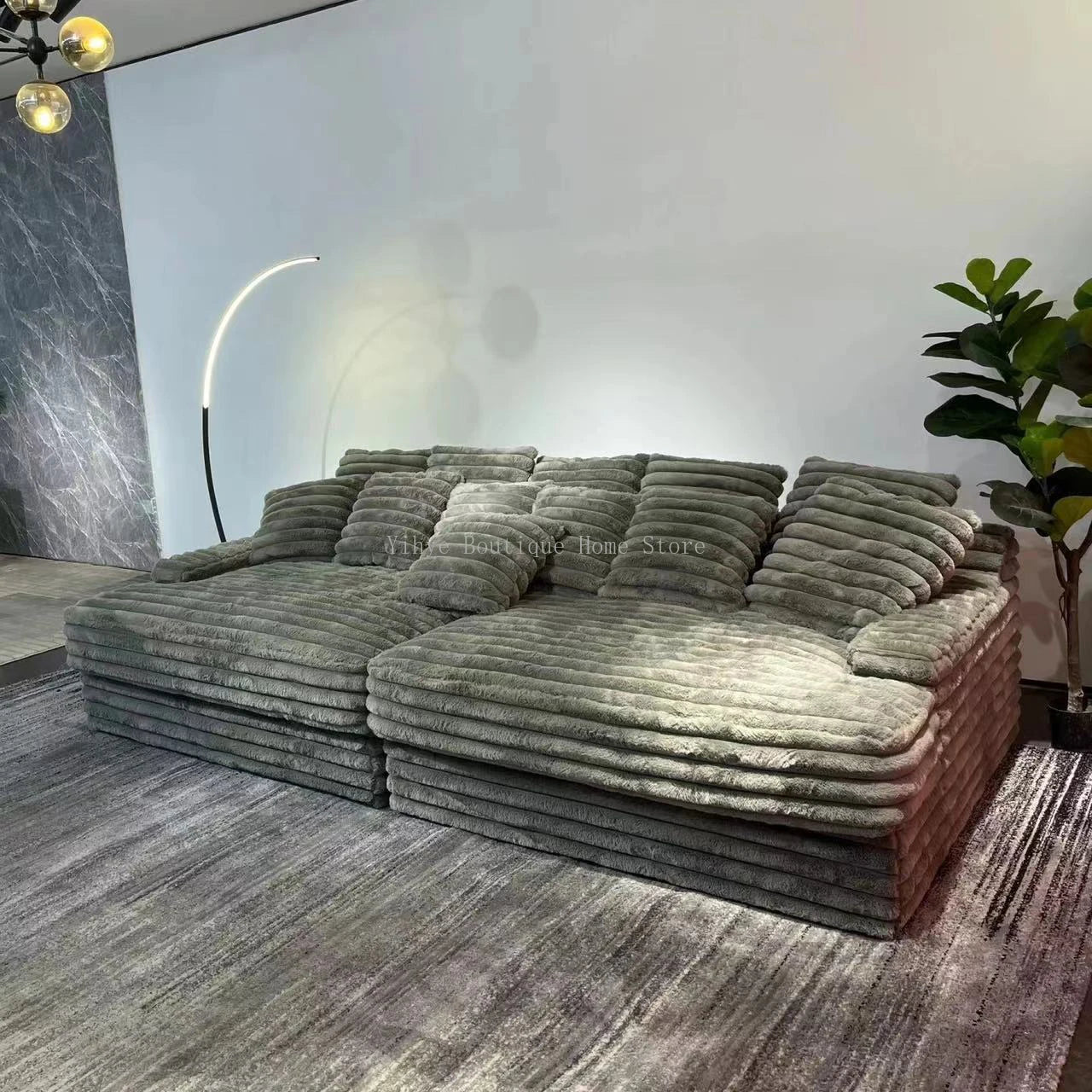 Nordic Cloud Sofa - Plush Velvet Sectional 300cm WHIMSICAL HOME OF CREATIONS