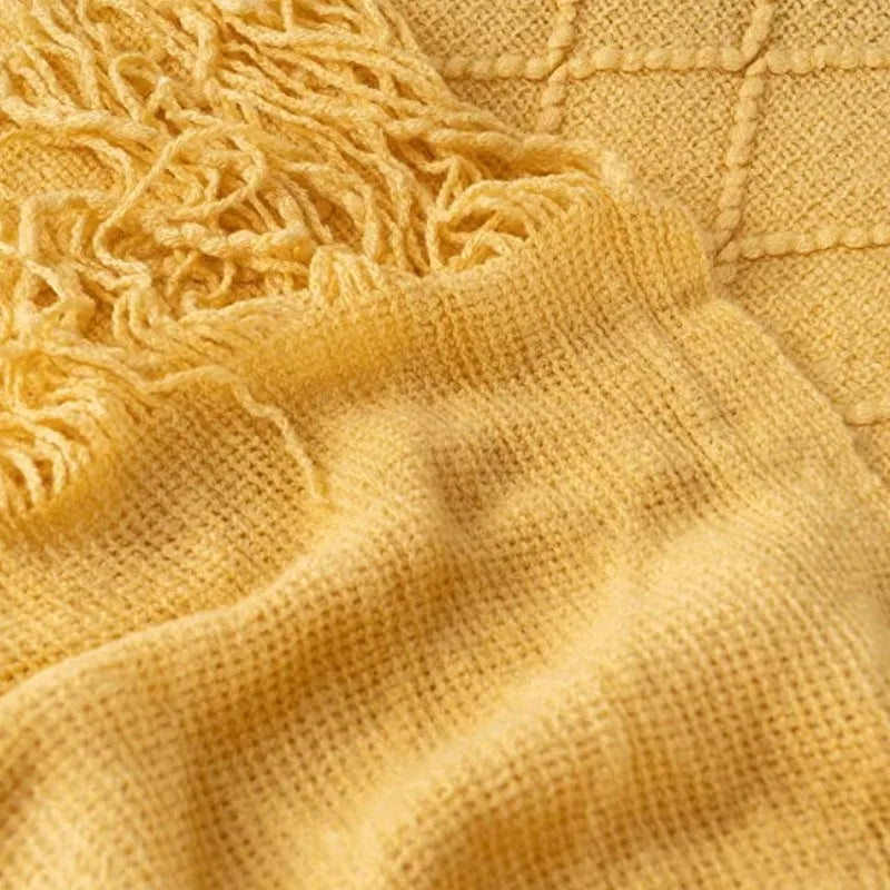 Bohemian/ Country Knitted Weave Blanket Throw –in various colors and sizes