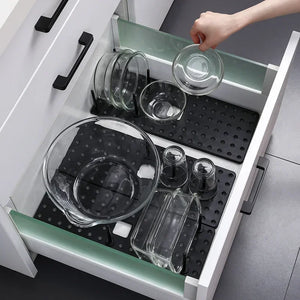 Adjustable Telescopic Dish Drying Rack Pegboard