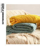 Bohemian/ Country Knitted Weave Blanket Throw –in various colors and sizes