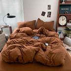 Luxury 100% Pure Linen-Cotton Twill Bed Sheet Set with Duvet Cover & Pillowcases – Soft, Durable, Breathable WHIMSICAL HOME OF CREATIONS