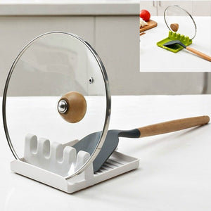A Fresh Twist on Everyday Cooking – Spoon & Lid Holder with Non-Slip Pad