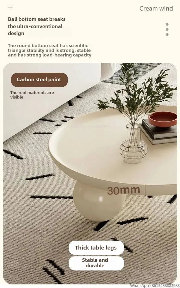 Nordic Cream Coffee Table – Light, Luxurious & Strong