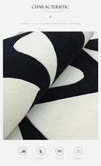 French Retro Art Deco Minimalist Plush Area Rug – Soft, Timeless & Machine-Washable WHIMSICAL HOME OF CREATIONS