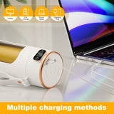 Electric Rechargeable Portable Juicer – 10 Blades with LED Display (Blue & White)