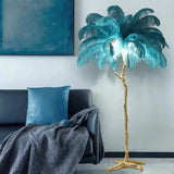 Modern Luxury Ostrich Feather Floor Lamp – Elegant Statement Piece