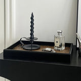Solid Wood Decorative Serving Tray – Dark & Light Finish