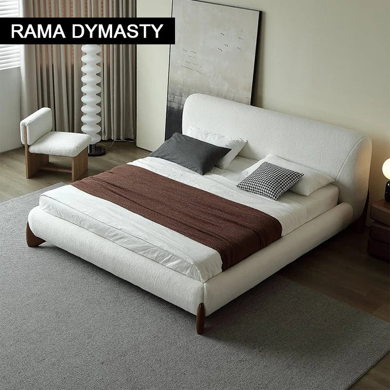 Luxurious Upholstered Bed with Retro Moroccan Charm king and Queen size