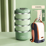 Large Capacity Thermal Insulated Lunch Box – Stackable Bento Container with Hidden Cutlery Microwave Safe