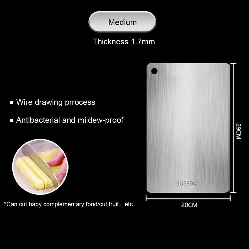 Next-Generation 316 Stainless Steel
“Healthy, Antibacterial & Eco-Friendly Chopping Board”