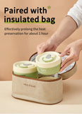 Portable Thermal 304 Stainless Steel Food Containers – Stackable & long term Insulated Microwave Safe