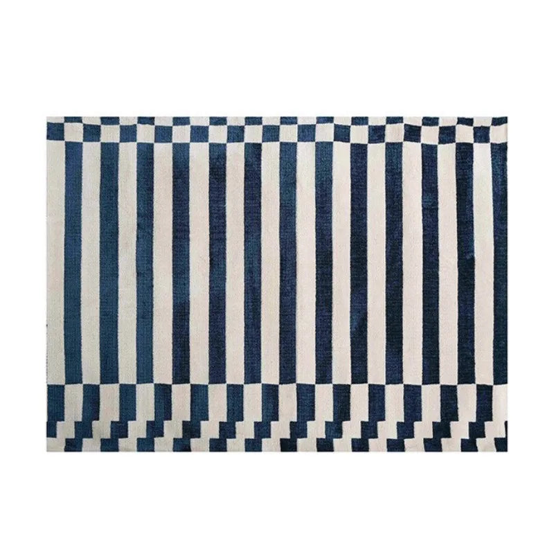 French Retro Art Deco Minimalist Plush Area Rug