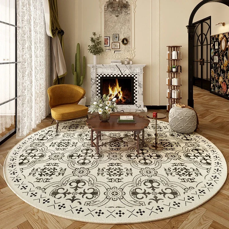 Luxury French Retro Vintage Non-Slip Round Area Rug
Bring Timeless Elegance