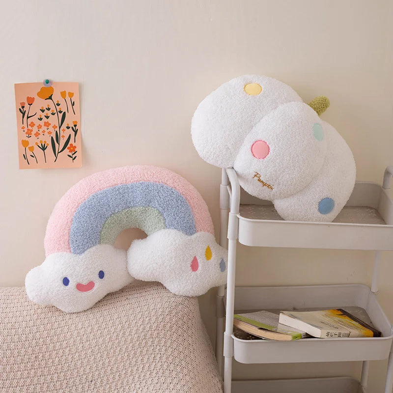 Kids Cute Colorful Unicorn Cushion Pumpkin Decoration Throw Pillow