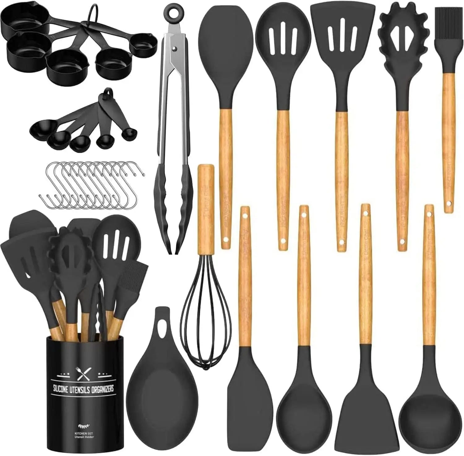 33 PCS Silicone Cookware Set Kitchen Cooking Tools high-quality WHIMSICAL HOME OF CREATIONS