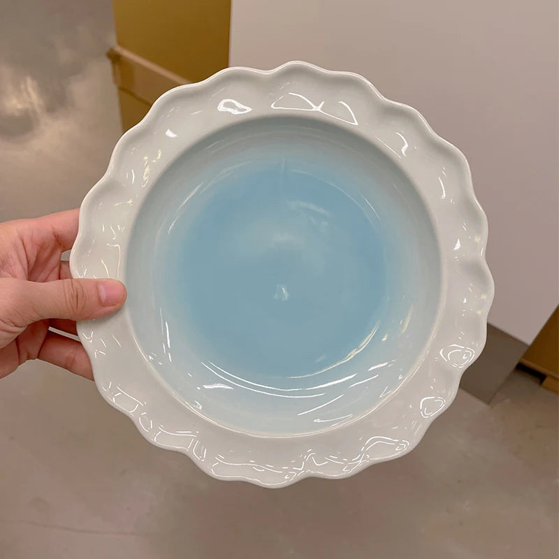 French Retro Glossy Enamel Floral Dinnerware – Timeless Summer Elegance