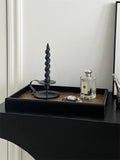 Solid Wood Decorative Serving Tray – Dark & Light Finish