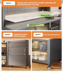 Luxury Rock Slab Kitchen Buffet & Sideboard Display