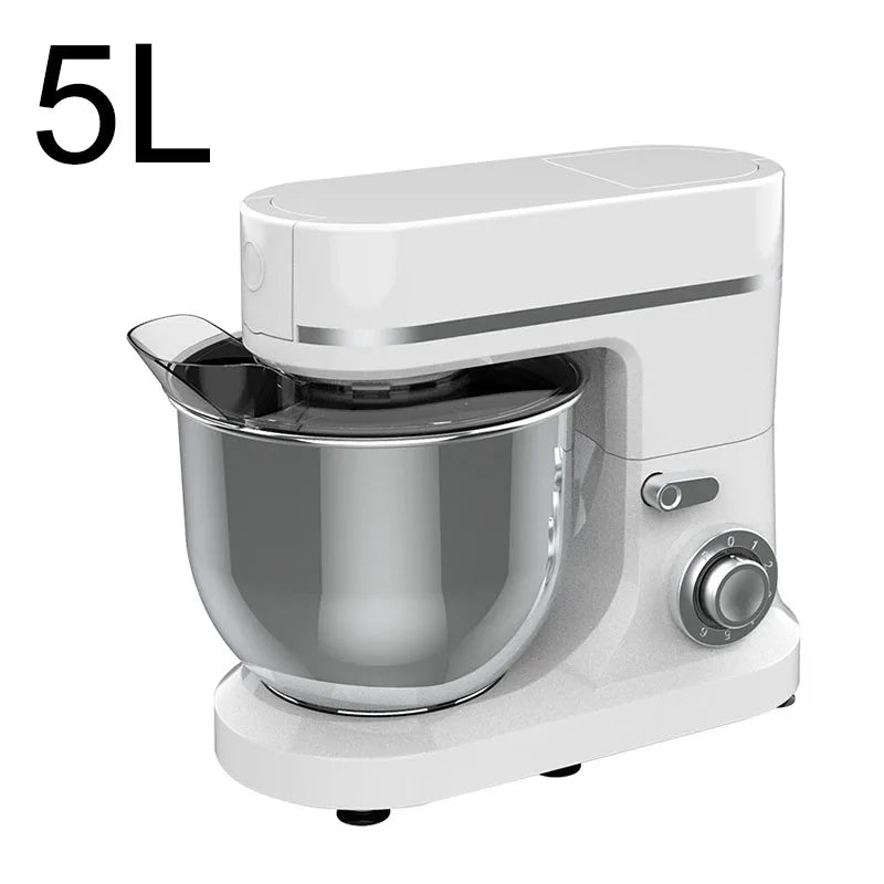 10L Chef Stainless Steel Electric Mixer – 1500W High Power with 6L Bowl & Splash-Proof Cover