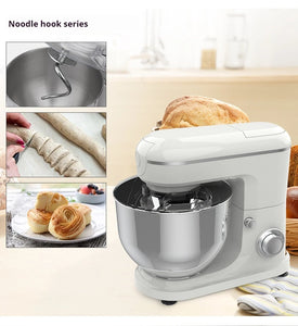 10L Chef Stainless Steel Electric Mixer – 1500W High Power with 6L Bowl & Splash-Proof Cover