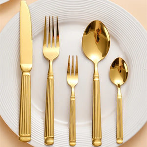 Elegant stainless steel/ Classical Gold Dinnerware Set