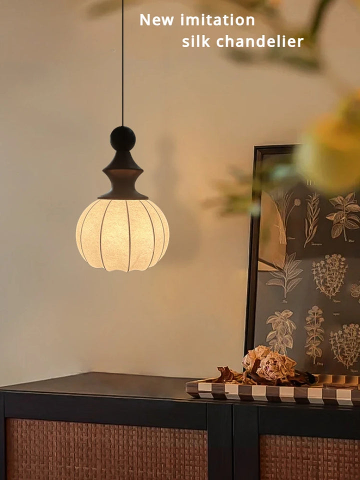 Retro Vintage Wooden Pendant Light with LED Bulbs