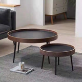 Wooden Modern Round Luxury Center Table Furniture with Mini End Table