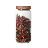 Modern Retro Glass Canister Set's with Airtight Wooden Lids