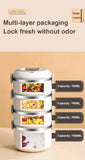 Large Capacity Thermal Insulated Lunch Box – Stackable Bento Container with Hidden Cutlery Microwave Safe