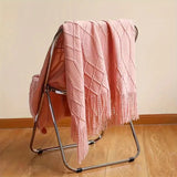 Bohemian/ Country Knitted Weave Blanket Throw –in various colors and sizes