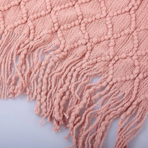 Bohemian/ Country Knitted Weave Blanket Throw –in various colors and sizes