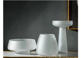 Luxury Frosted Glass Hydroponic Vase – Coffee & Frosted Elegance