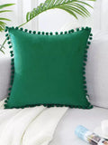 Velvet Cushioncover pillowslip with Ball Soft Decorative Cushion Home Decor for Sofa Set