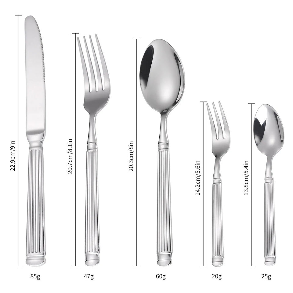 Elegant stainless steel/ Classical Gold Dinnerware Set
