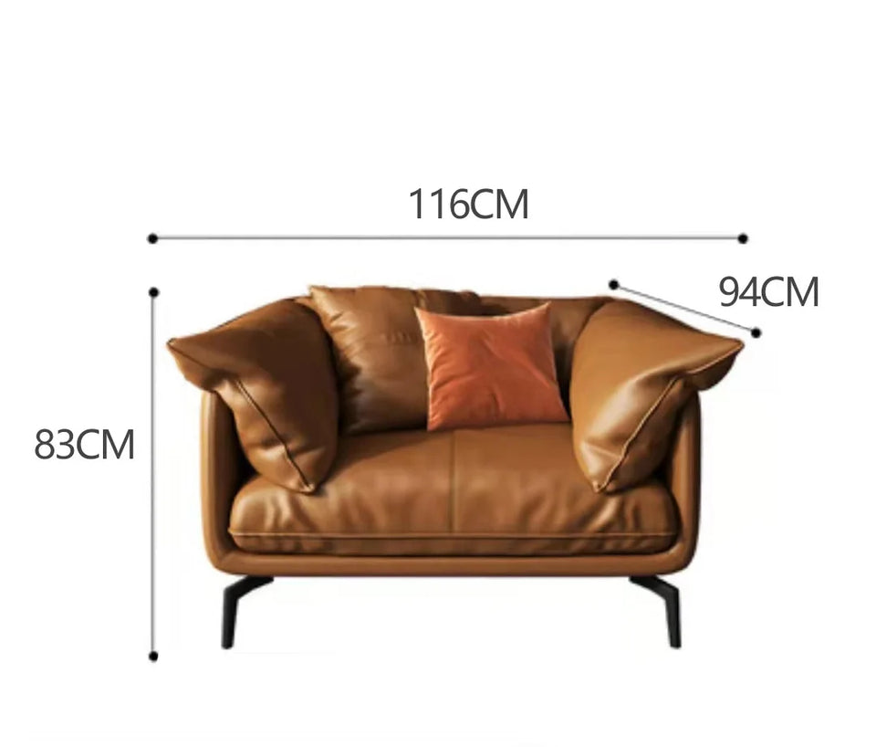Luxe Leather Statement Sofa – Timeless Elegance and comfort in Every Detail