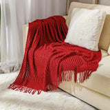 Bohemian/ Country Knitted Weave Blanket Throw –in various colors and sizes