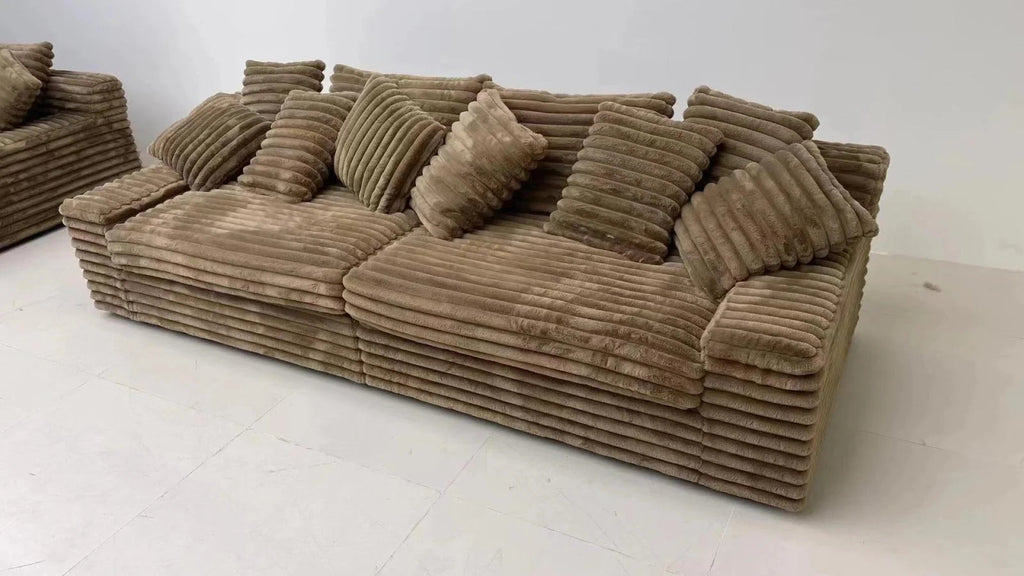 Nordic Cloud Sofa - Plush Velvet Sectional 300cm WHIMSICAL HOME OF CREATIONS