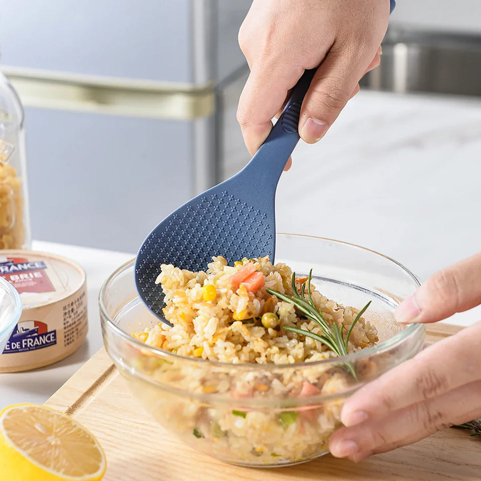 1PC Food Grade Silicone Rice Spoon Household Non Stick Pot Cooking Spoon High-temperature Resistant Kitchen Tools
