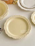 French Style Gentle Cream Ceramic Dessert Dishes
