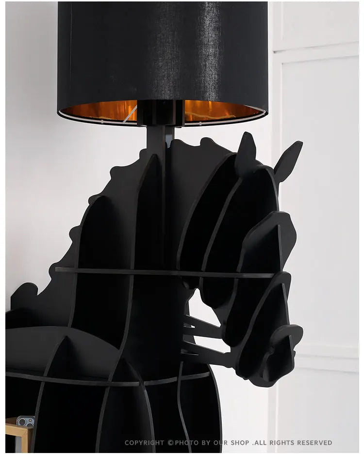 Luxury Horse Statue Wall-Mounted Display Shelf