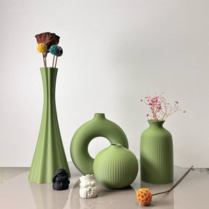 Bohemian Arts 4-Piece Vase Set – Colorful & Creative Home Accent