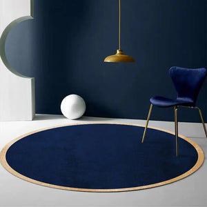 Simple Retro Nordic Round Luxury Rug – Bright Green Hues